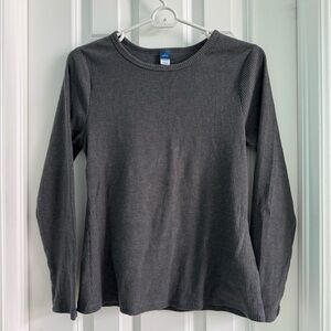 Old Navy Plush Long-Sleeve Rib-Knit Slim-Fit T-Shirt
